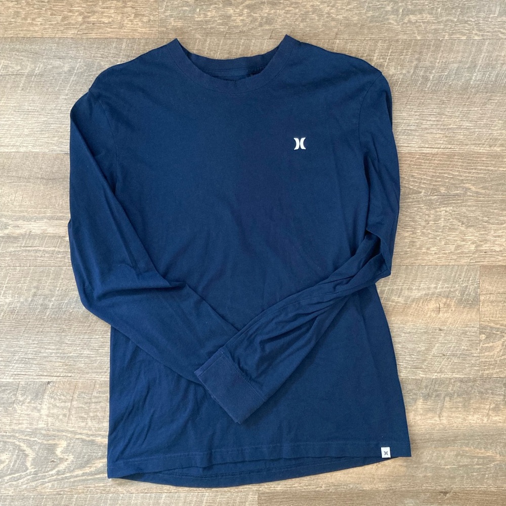 HURLEY | Classic Navy Blue Long Sleeve Cotton Shirt